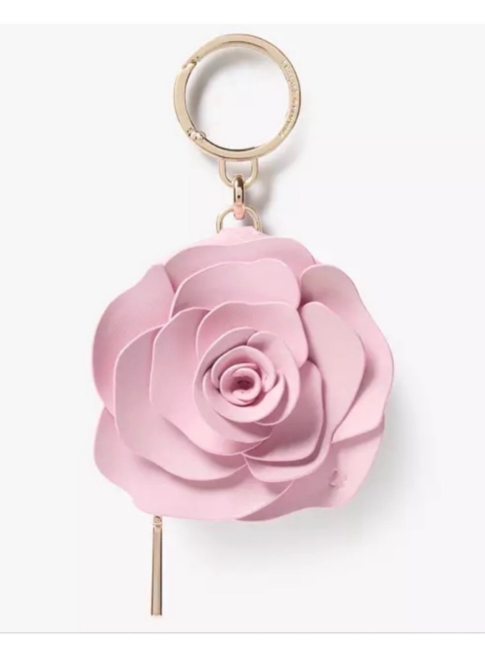 kate spade Blossom Rose Key & Card Holder in Light Pink with Gold Ring